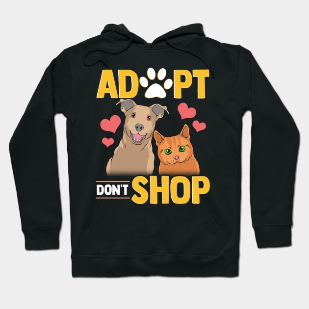 Adopt Don't Shop Cat & Dog Hoodie by theperfectpresents